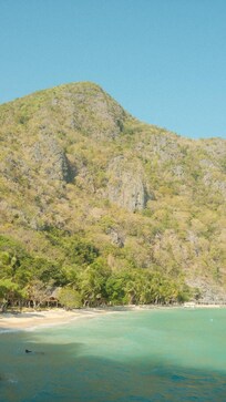 A view back onto the resort beach