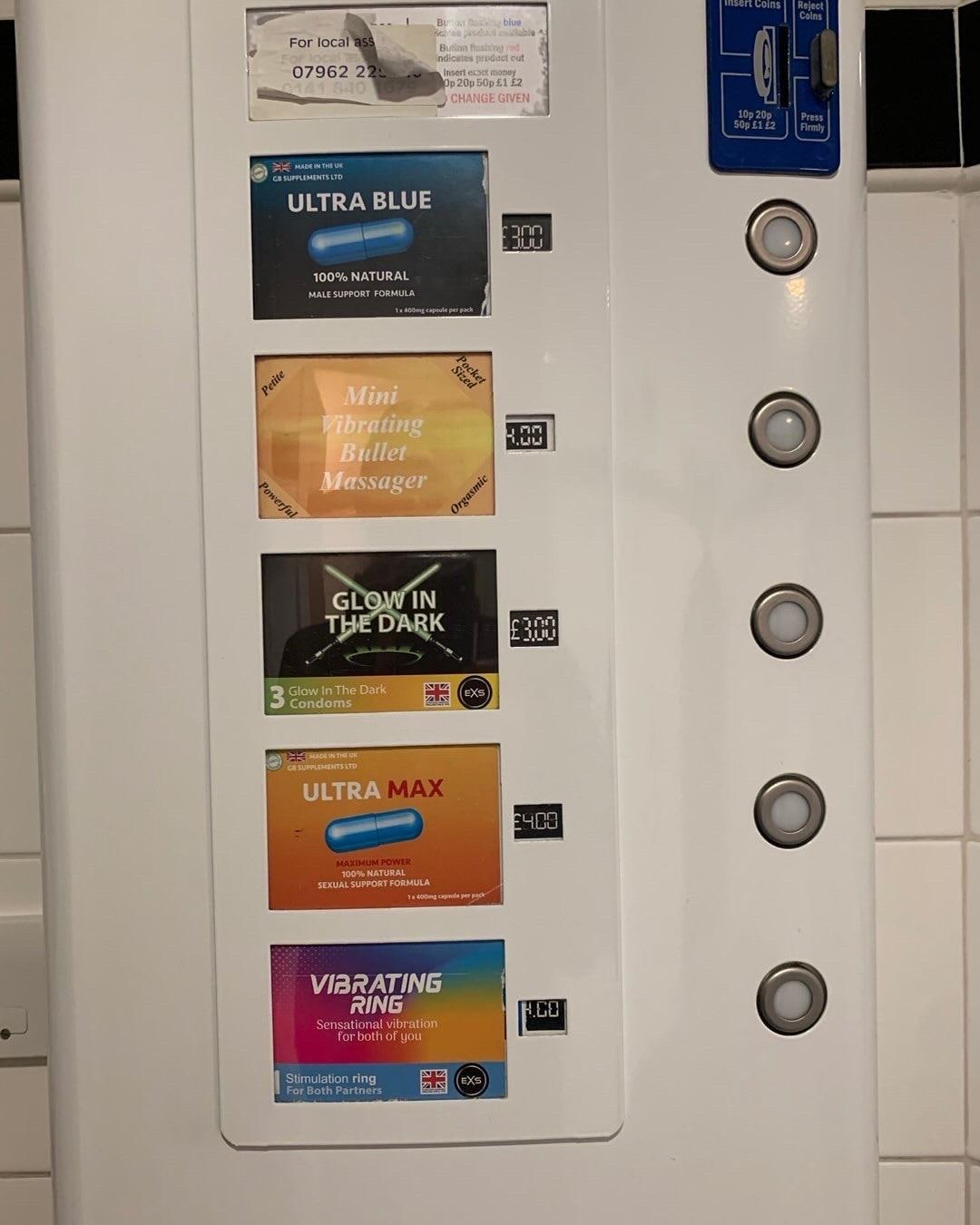 In the men’s bathroom. Yuck. 