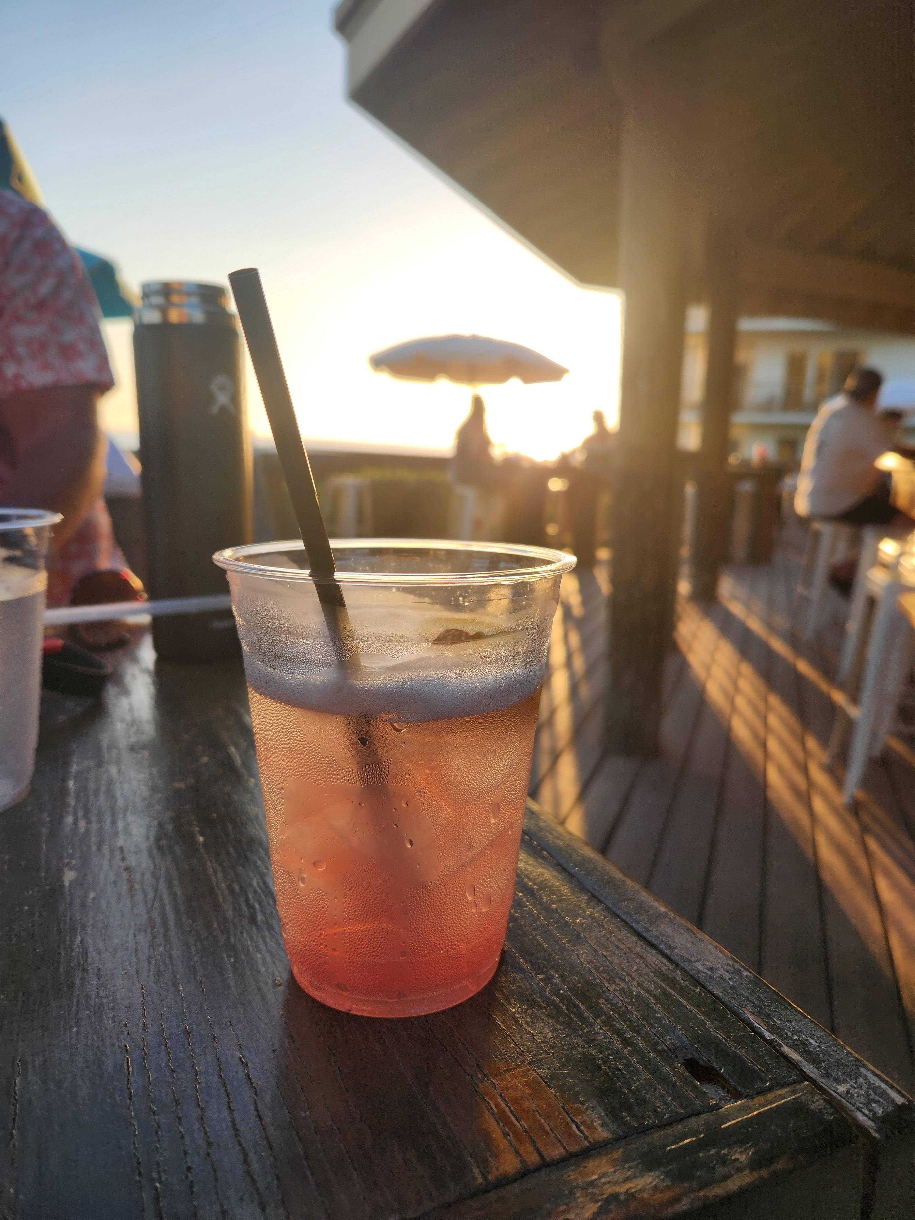 Grab your drink from Crabby Steve's.