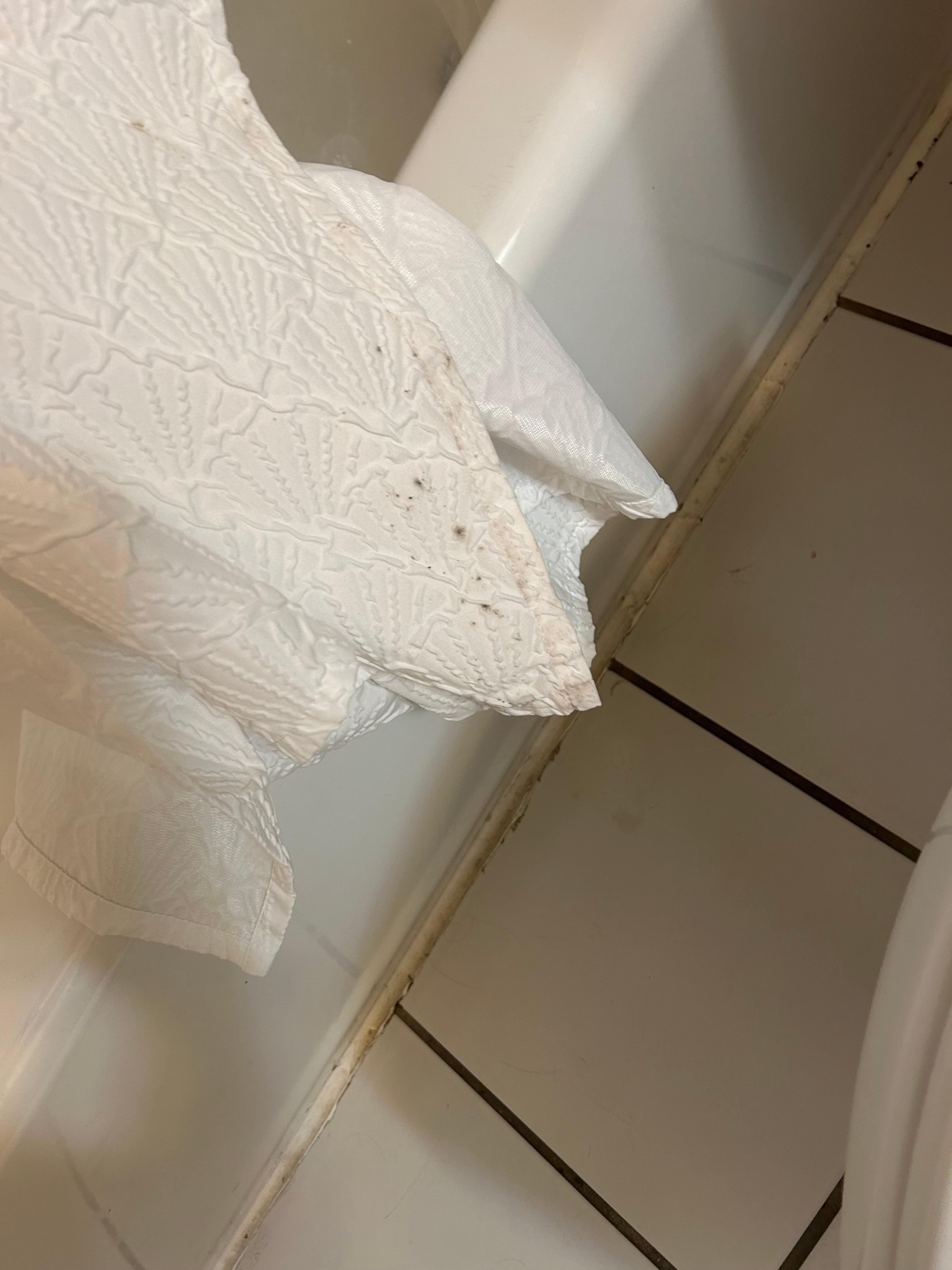 Molded shower curtain