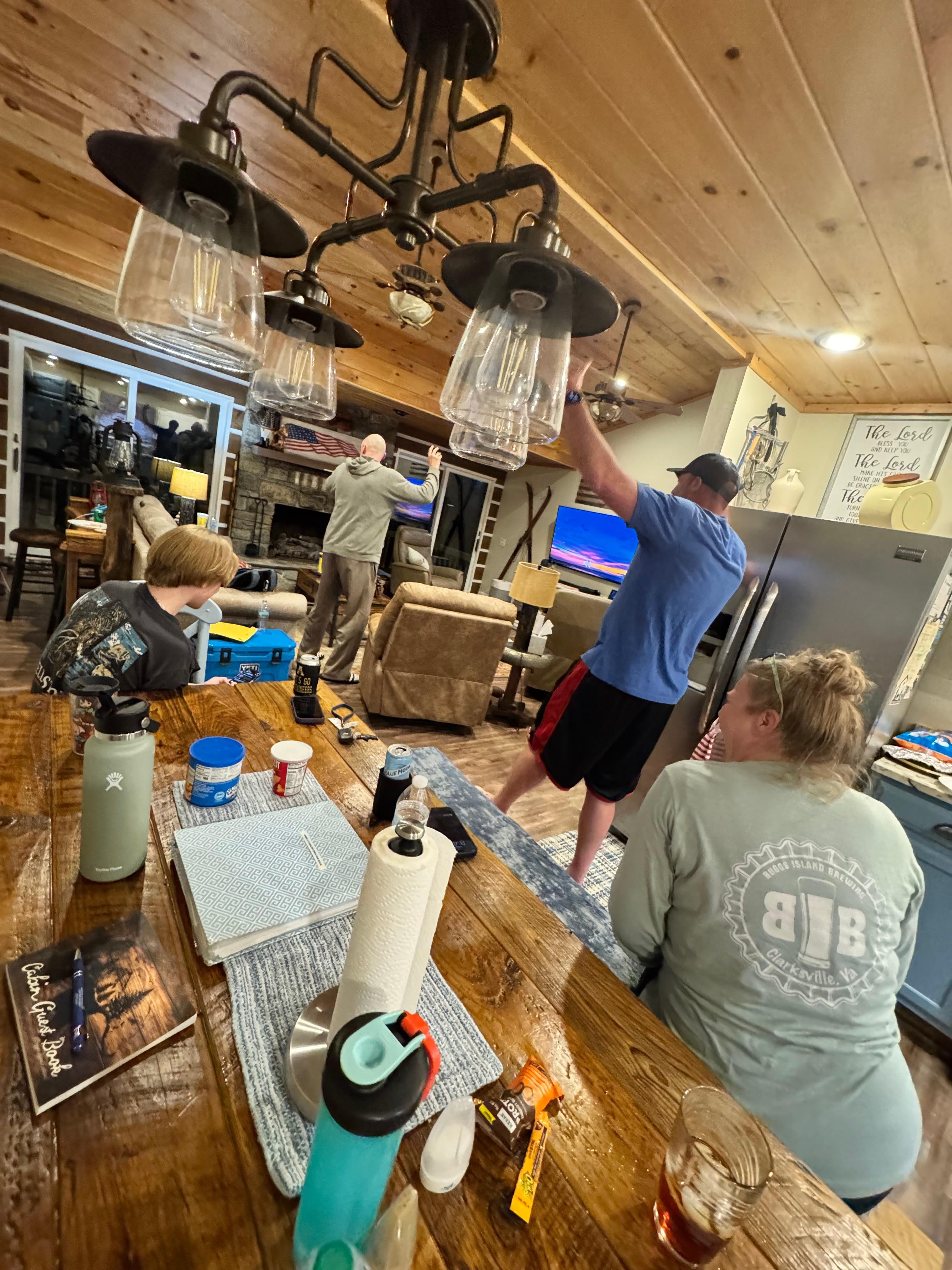 We had fun family game night in the spacious living room