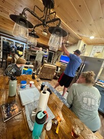 We had fun family game night in the spacious living room