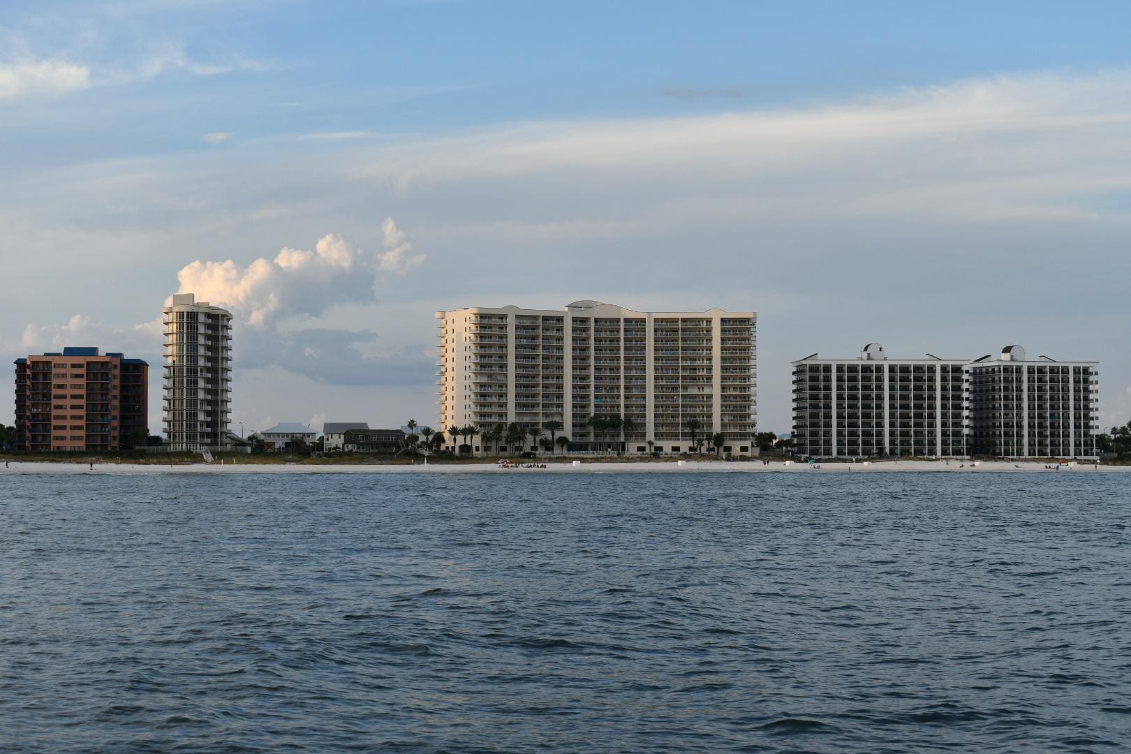 View of Admirals Quarters from Southern Rose sunset dolphin cruise