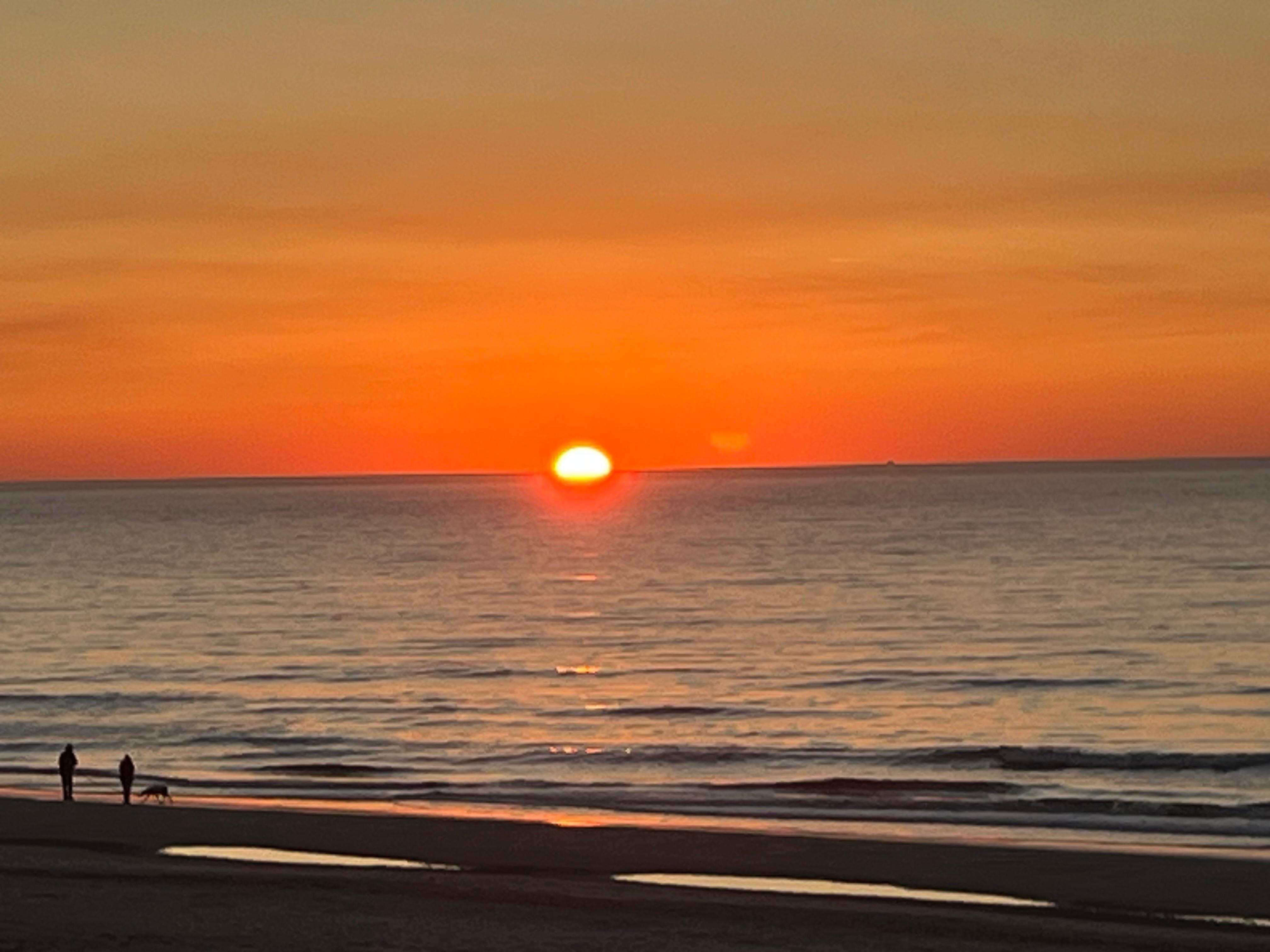 Beautiful sunrise viewed from the deck.