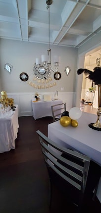 Plenty of room in the dining area to fix 3 small tables.