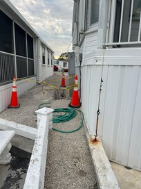 Trench just filled in