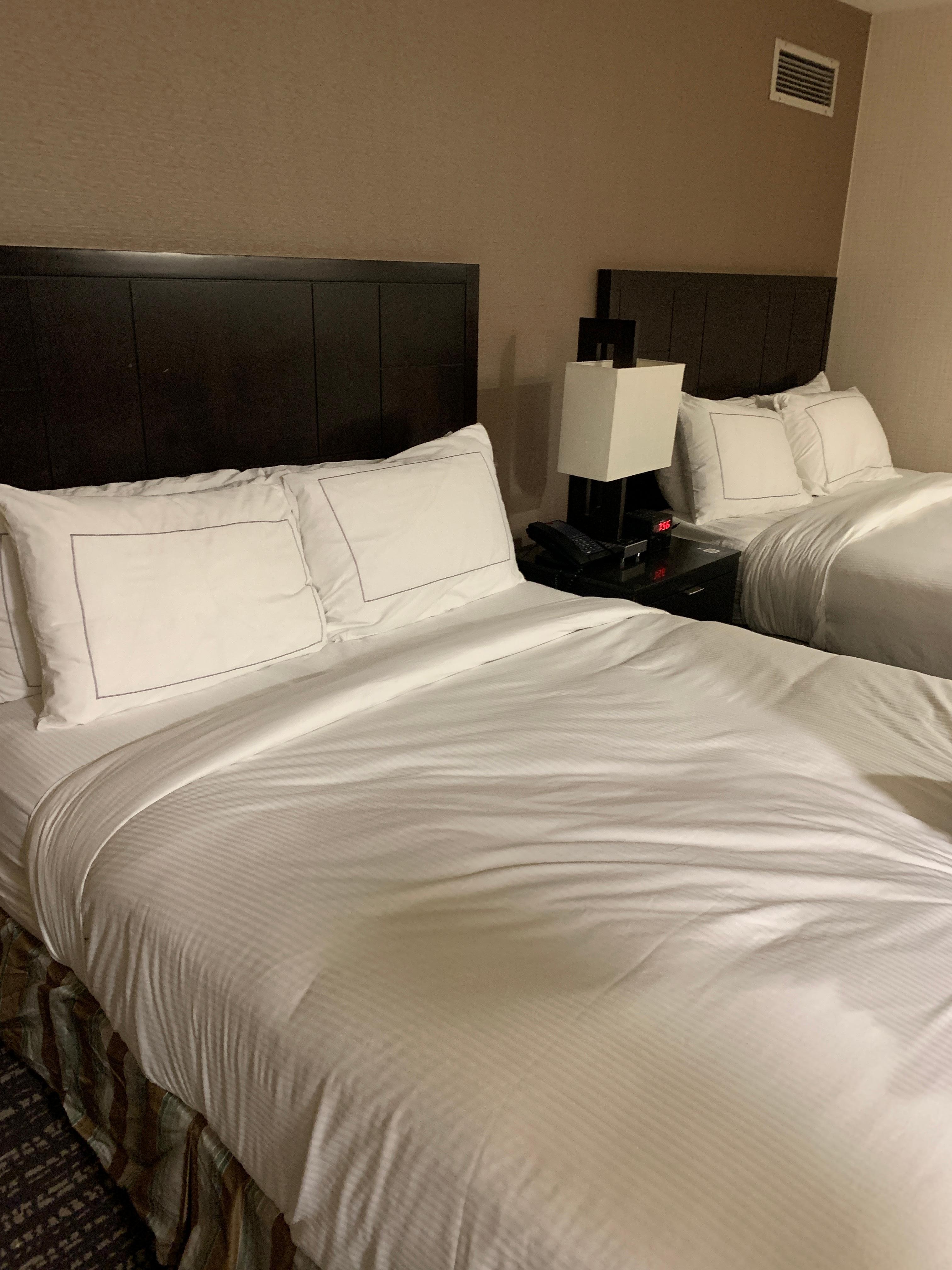 Two queen beds in the room.