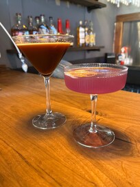 Espresso martini and Lavender martini at Pickwicks