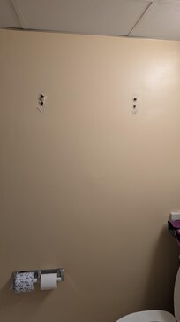 Just a wall full of holes, no hanging eack