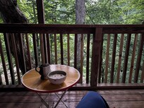 Breakfast view from one of the balconies