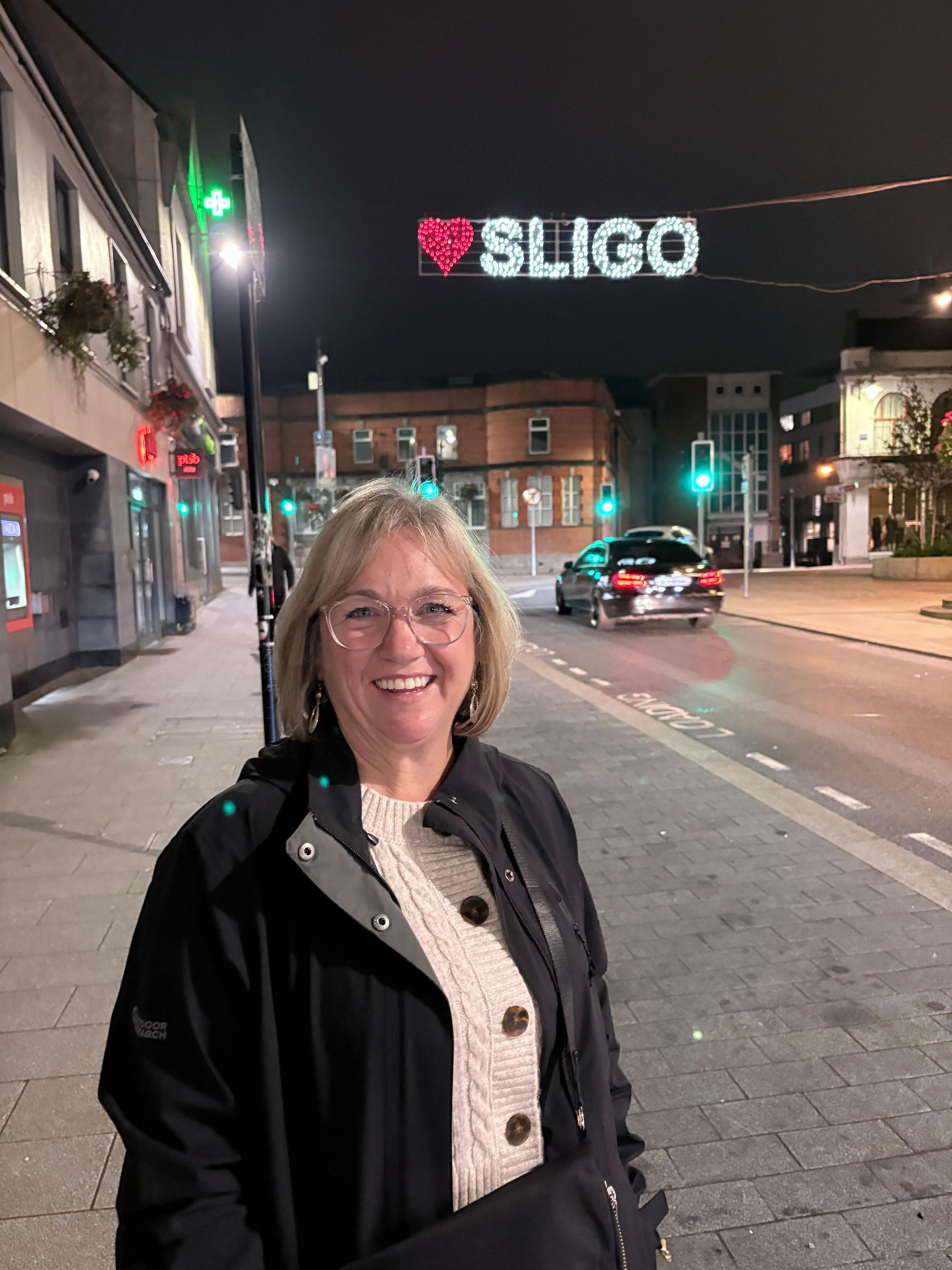 Shopping district just feet away