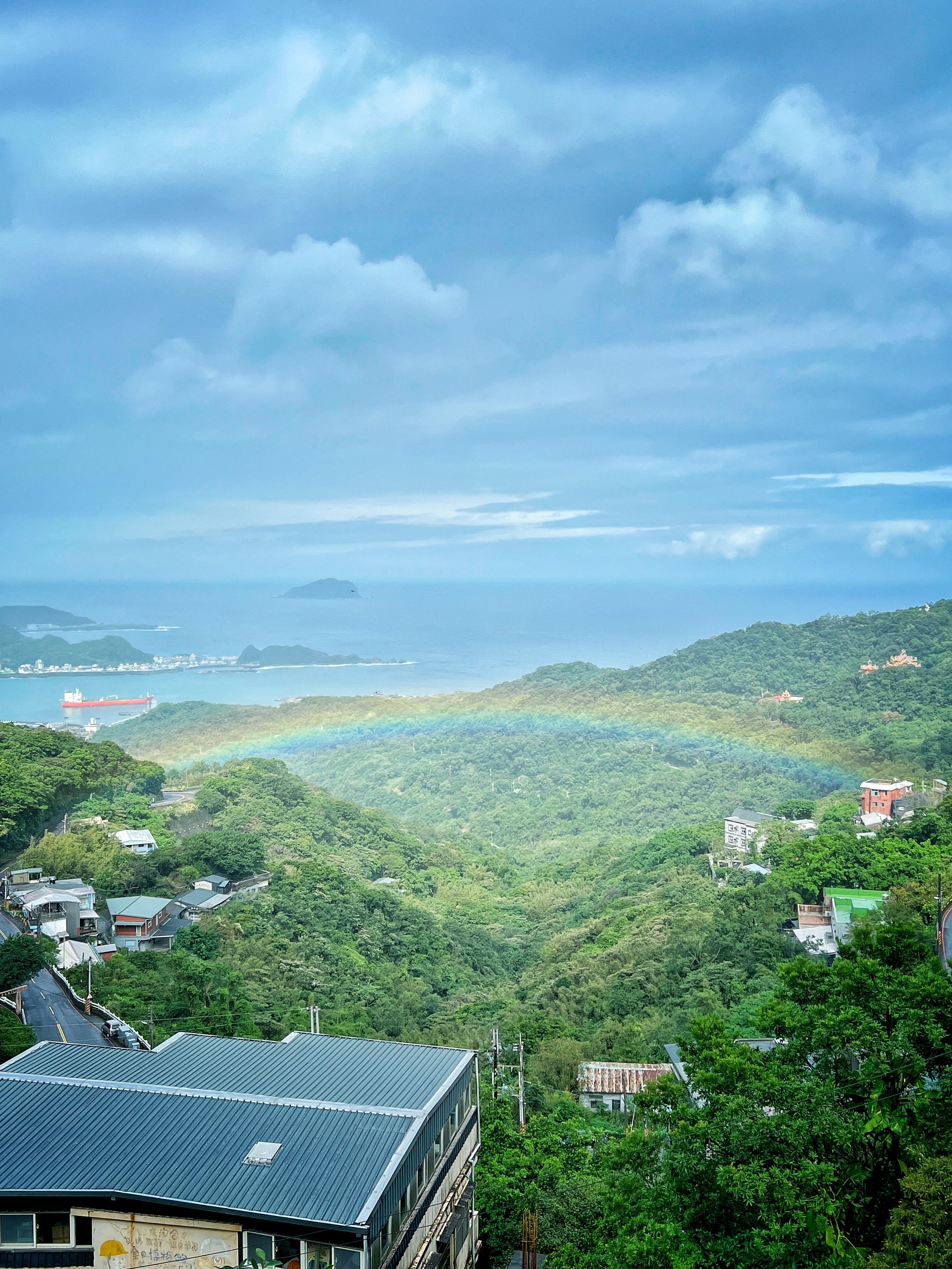 天氣時晴時雨，還有機會看到彩虹