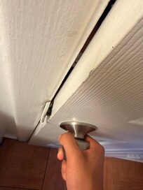 The bathroom door wouldn’t lock and place in the actual door