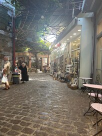 Nightly stroll through the cobblestone streets