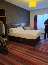 I only found one problem in the bedroom. The bedside lights don't have switches on both sides, so had to get out of bed to walk round and switch off. Very well equipped room.
