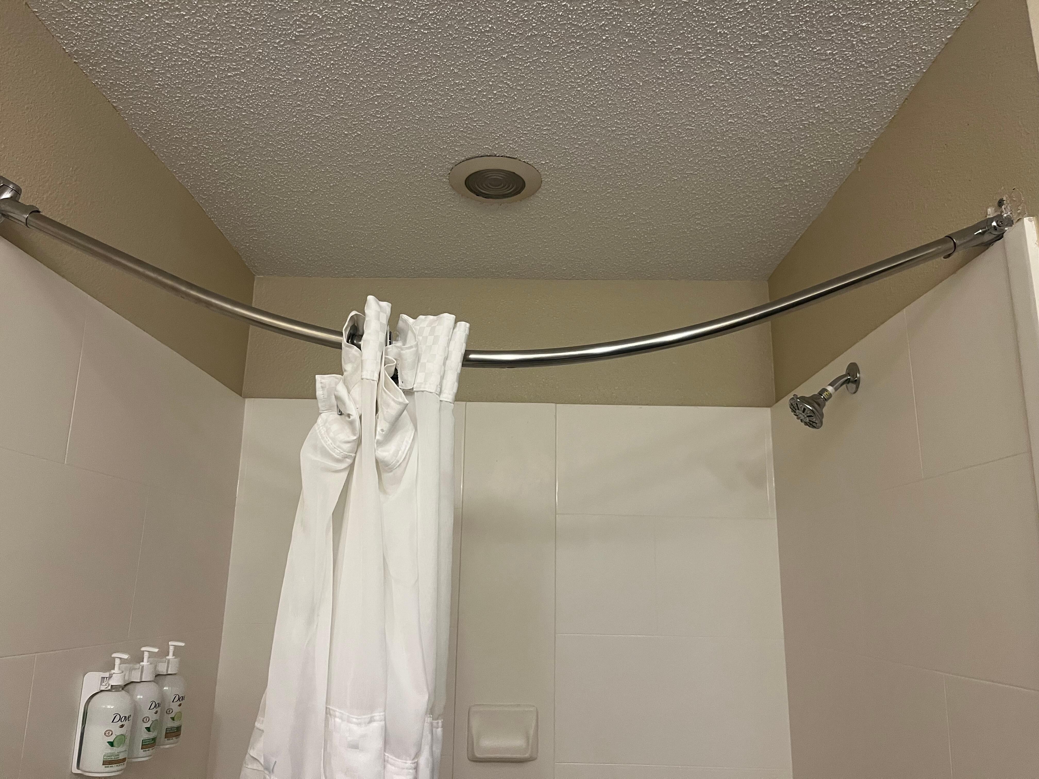 Shower curtain rod falling off the walls 