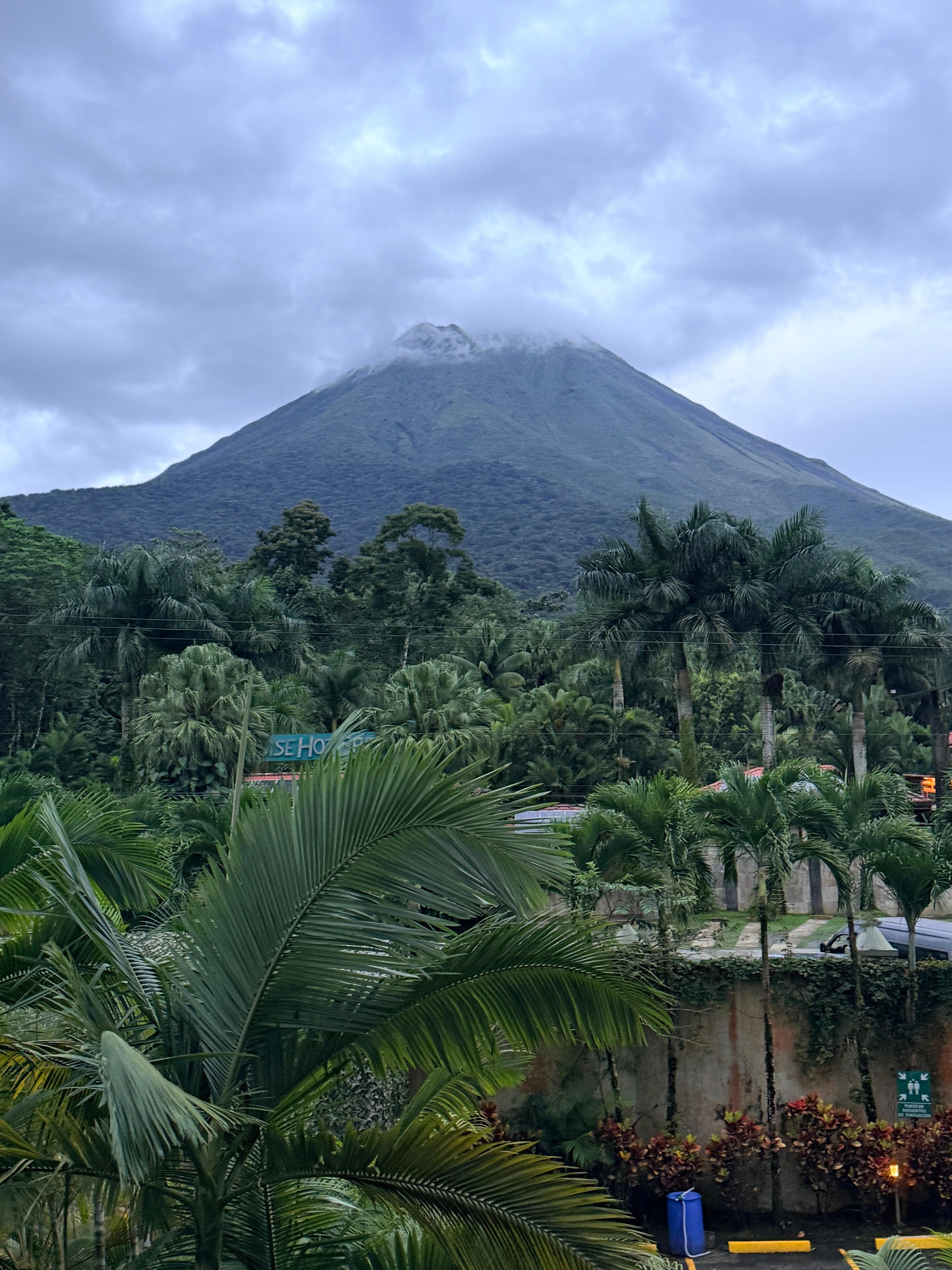 Arenal volcano from the room