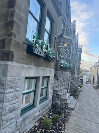 Front of hotel. Street (no stairs) access in the back