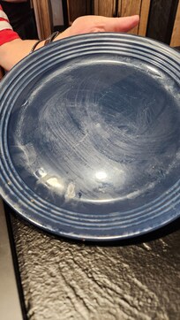 Dirty dishes from cabinet