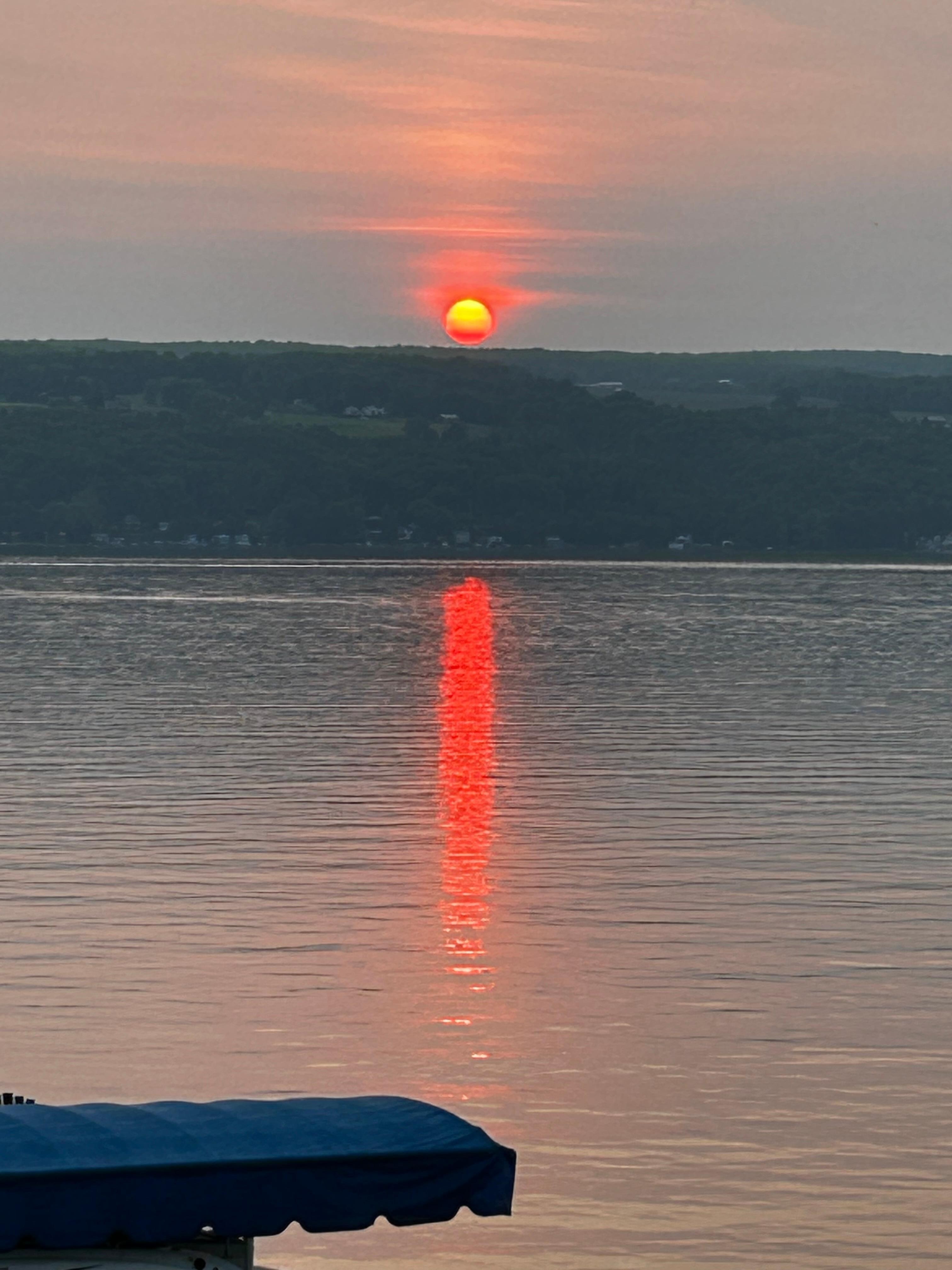Keuka Lake sunset from the back porch.