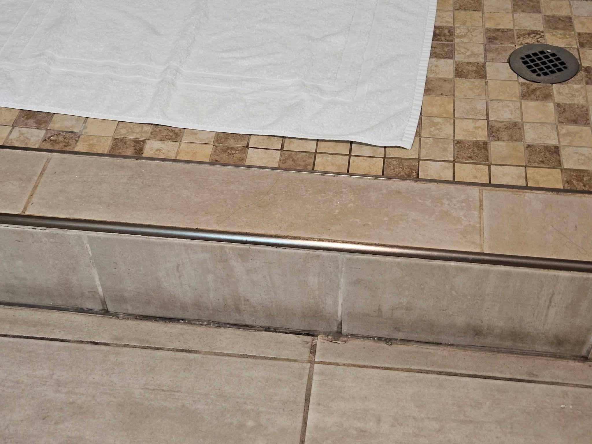 Mold was all over the bathroom, you could see there was a leak in room above. I have video & more pics but you get it.