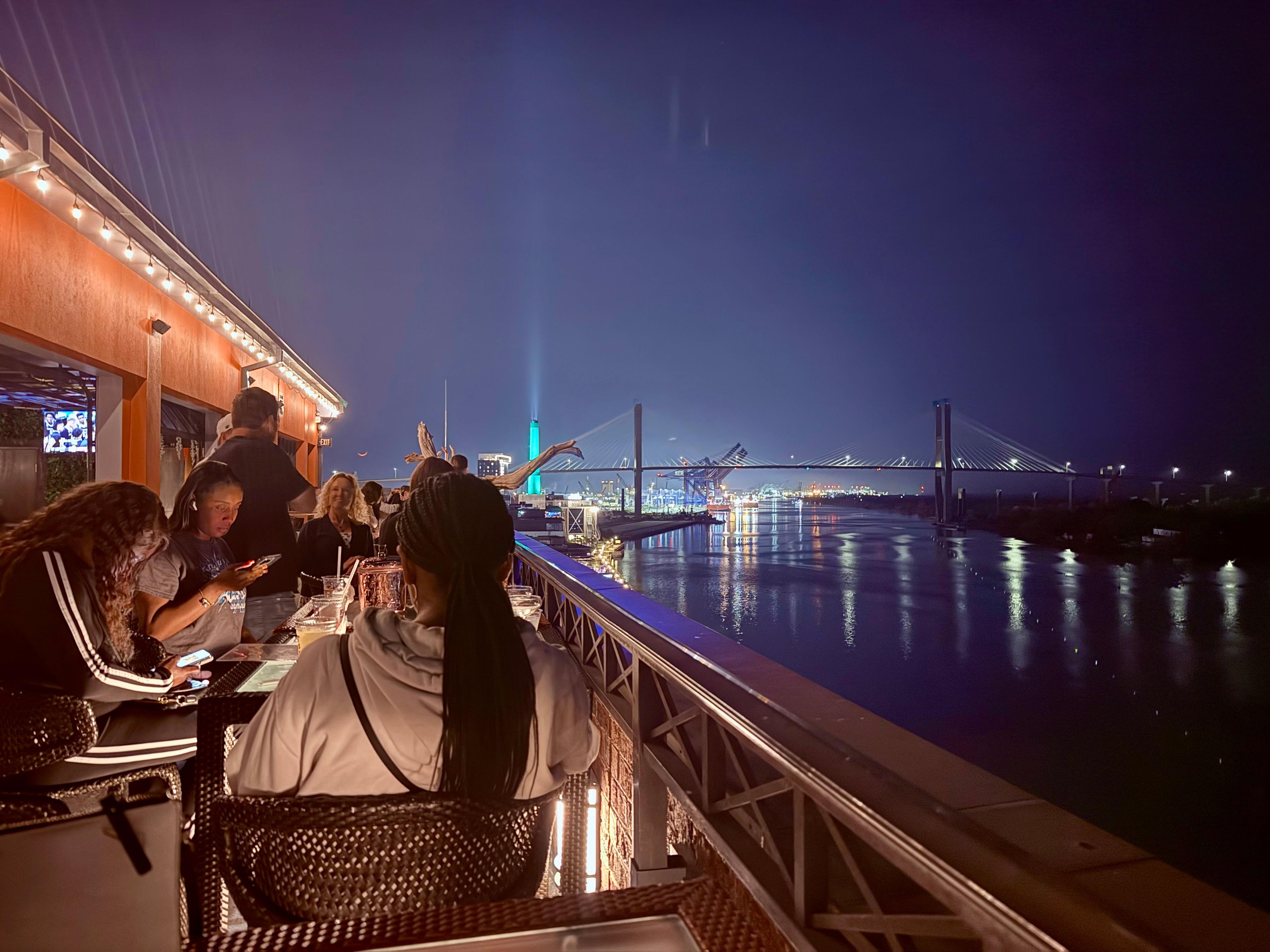 Great views at night from the rooftop bar!