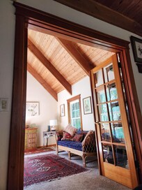 Inviting loft space upstairs.