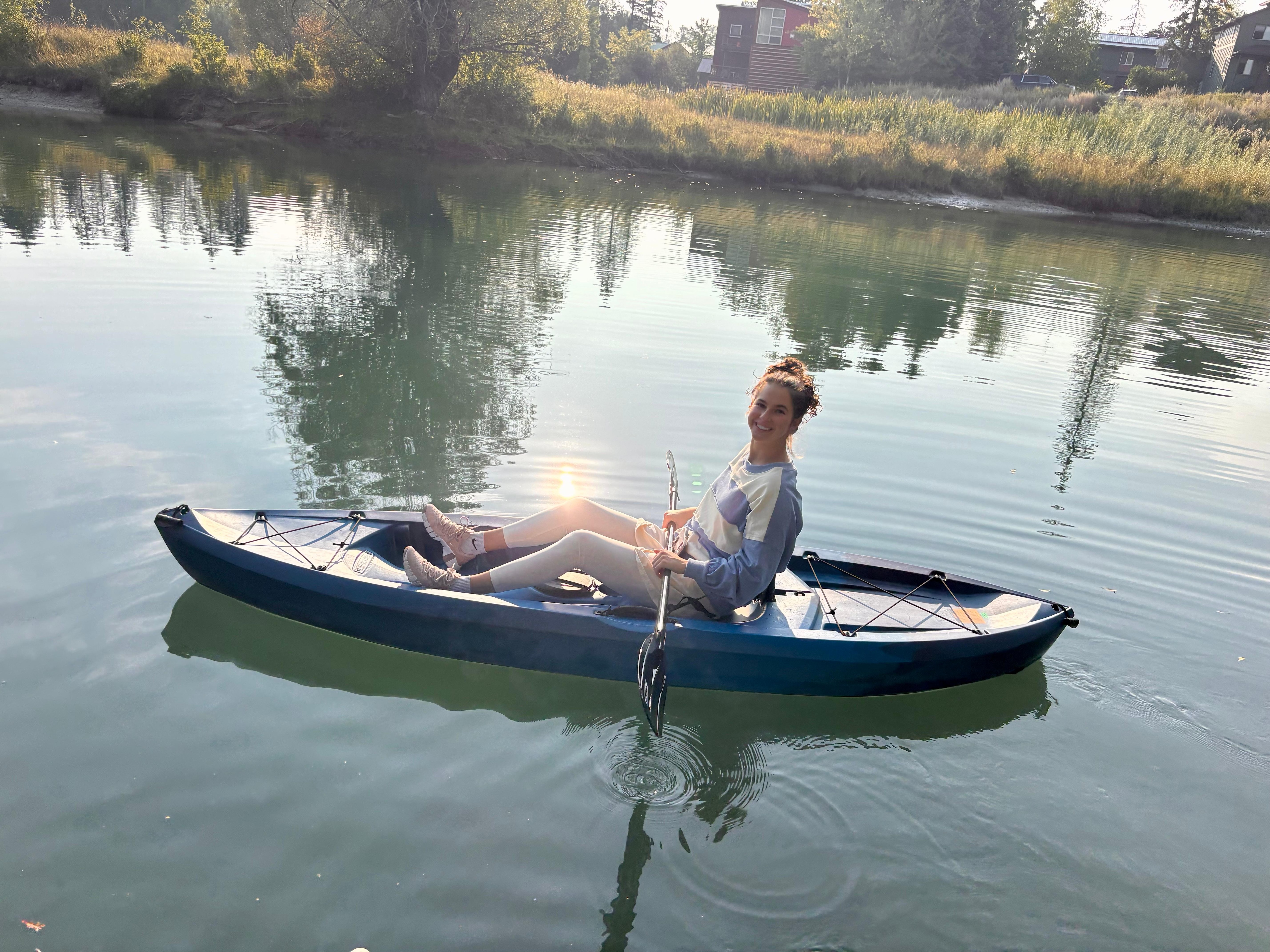 We utilized the kayaks at the local park!