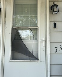 Front storm door