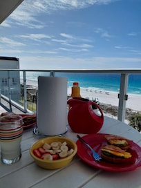 Breakfast on the balcony