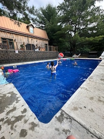 Cooling off in the pool!