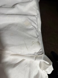 Dirty comforter.