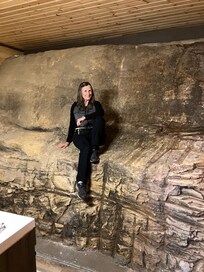 Wall in one of the bathrooms.