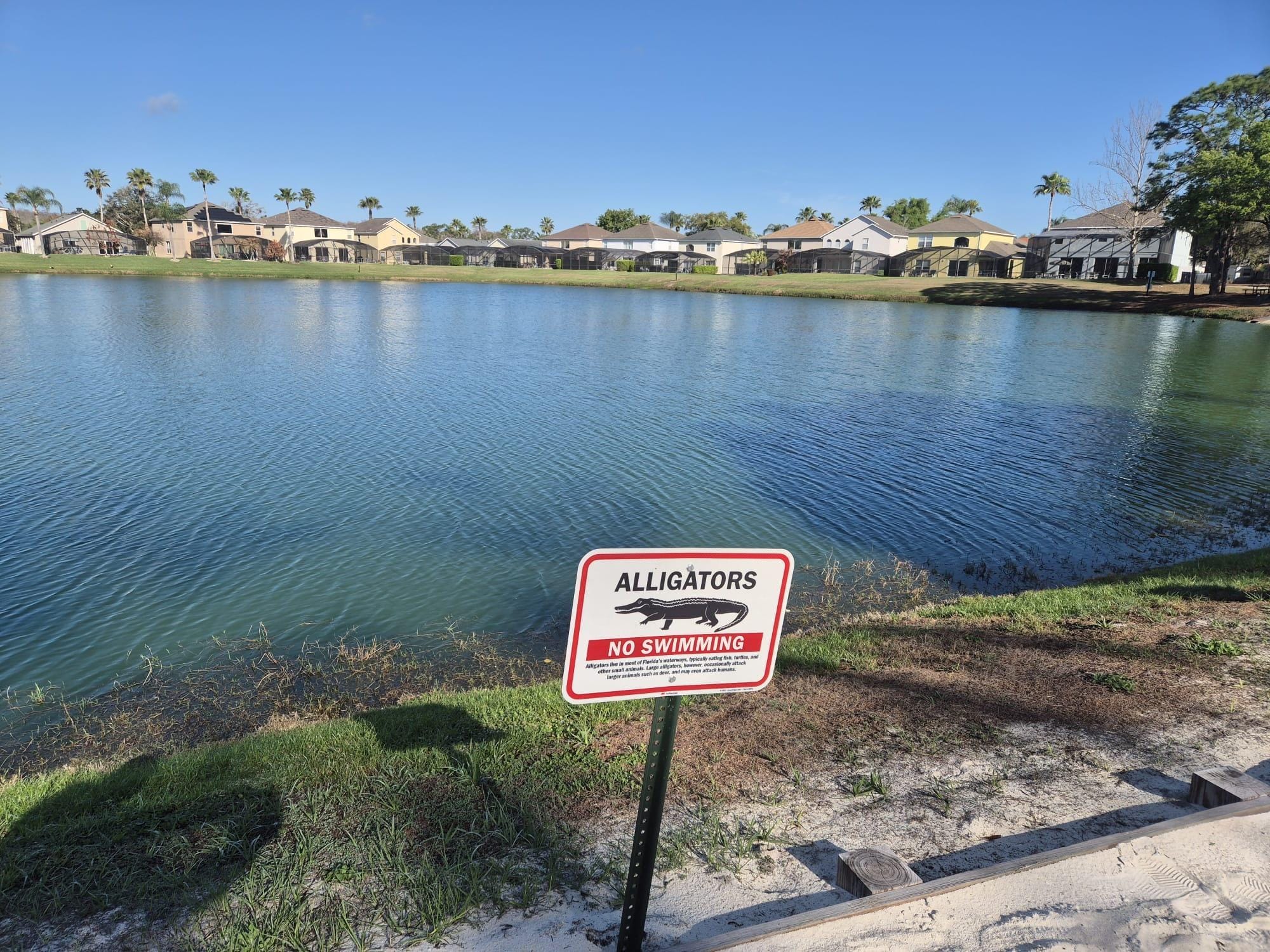 View of the lake at the resort 