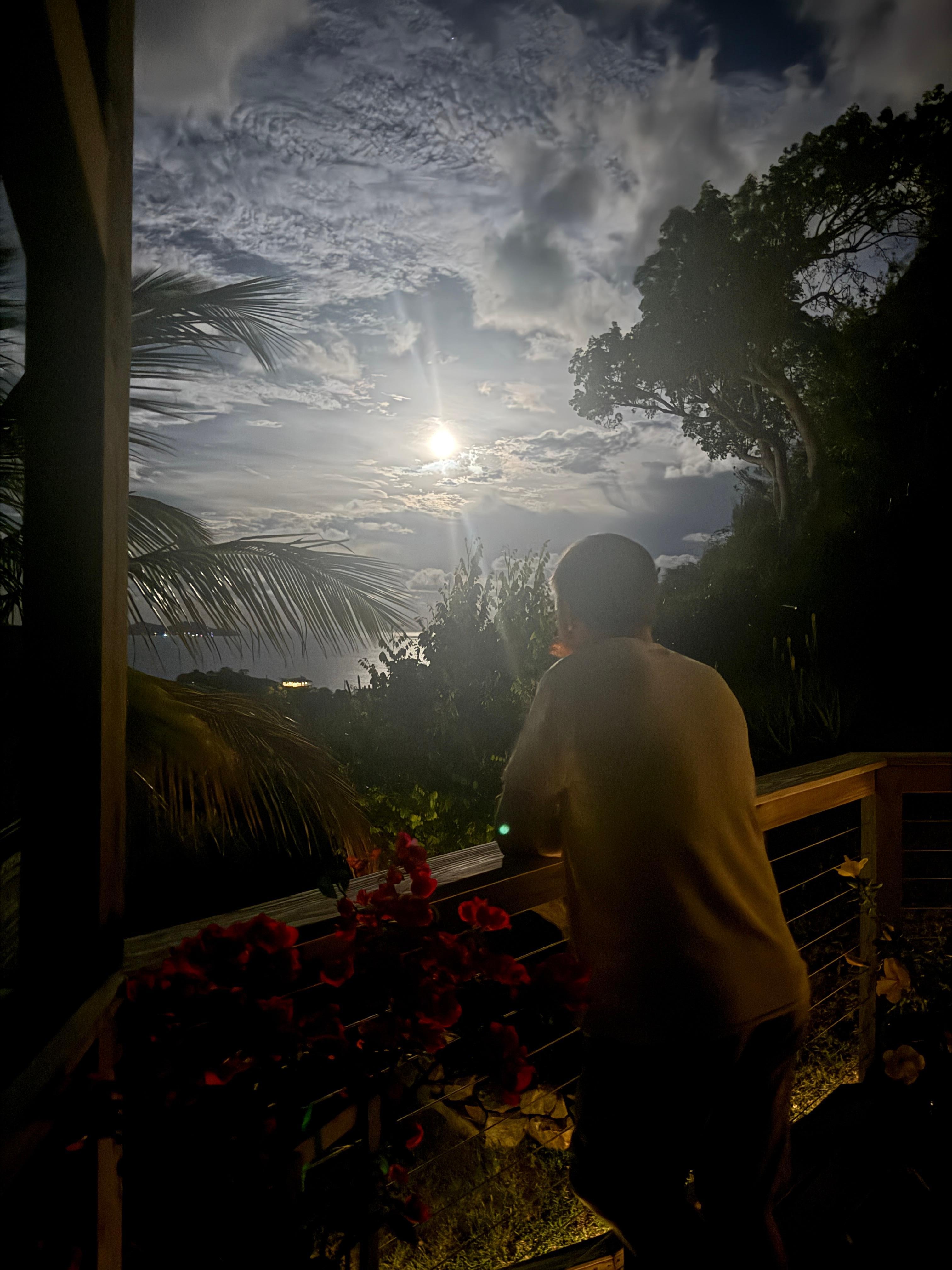 Full moon over Coral Bay