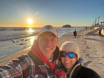 Our cold walk outside the resort