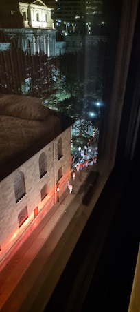 The start of the evacuation before we left the room