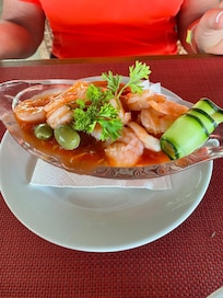 Shrimp cocktail (all inclusive sized smaller shrimp, but very good)
