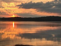 Beautiful sunrise from the lakefront.