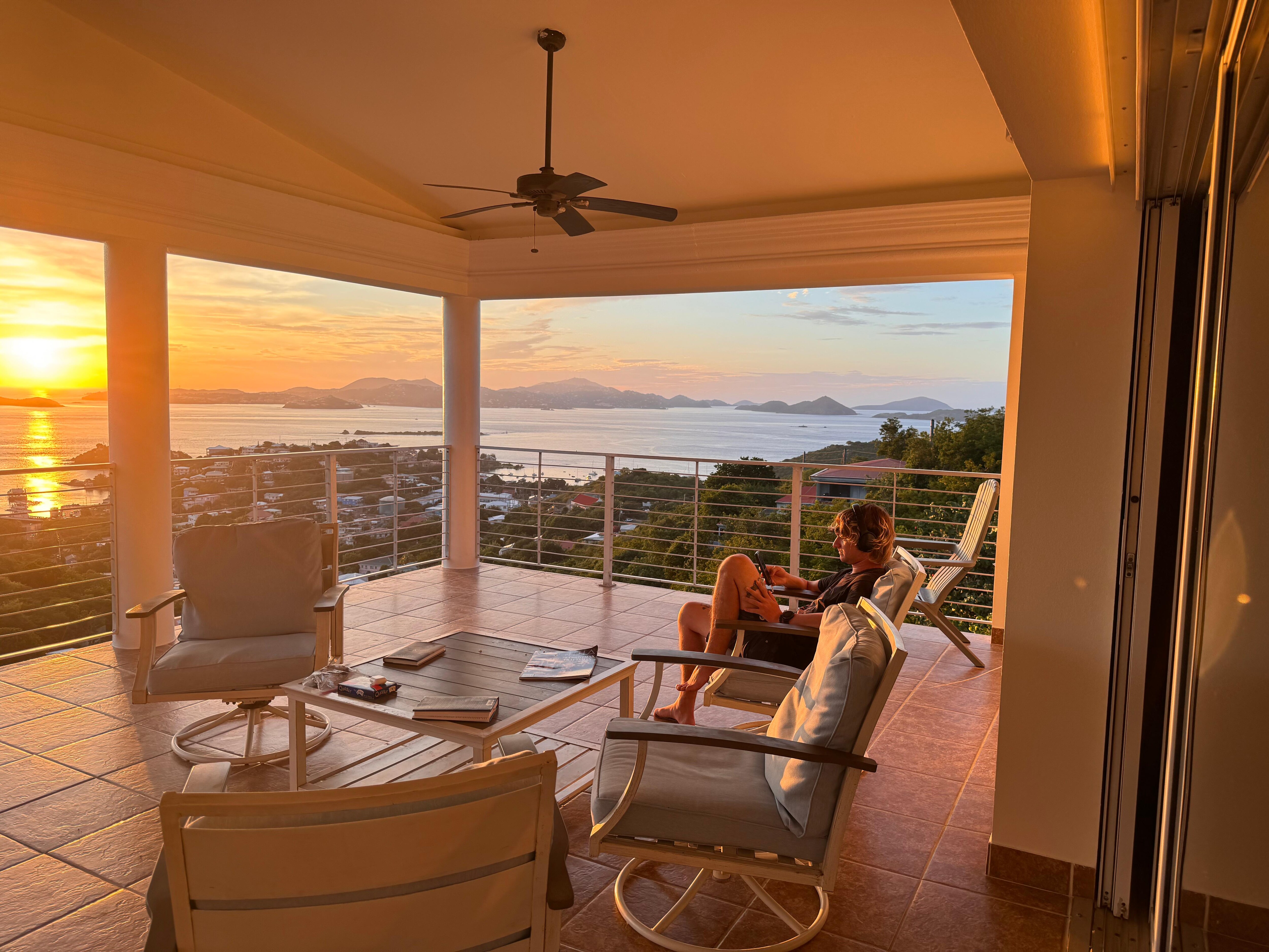 Beautiful views of the sunset from the porch! 