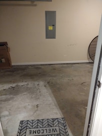 Garage wall damage and bad odor from previous long standing garbage.