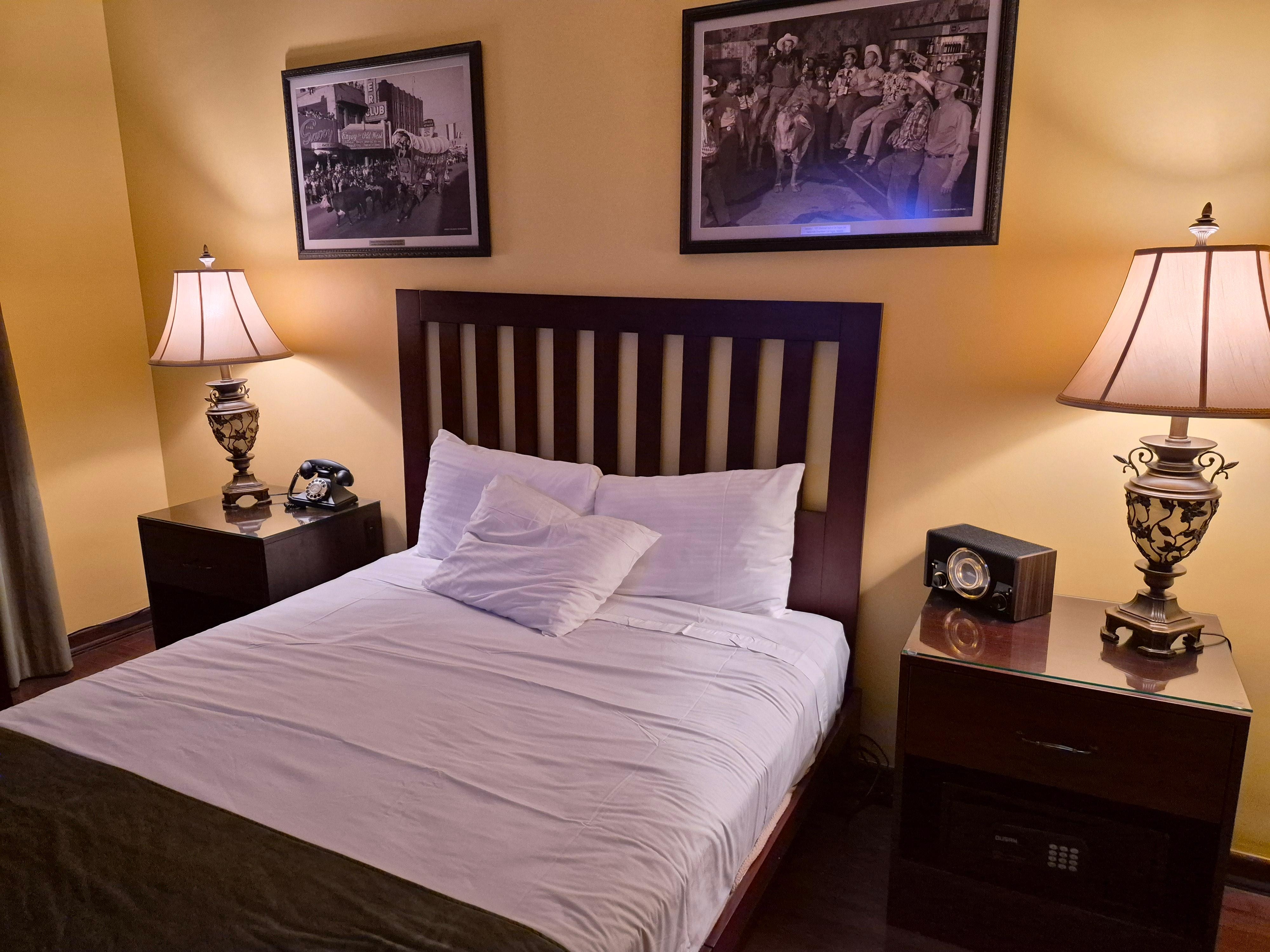 Classic room with neat reproductions.