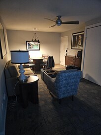 Nice and new. Has a wall hideabed!