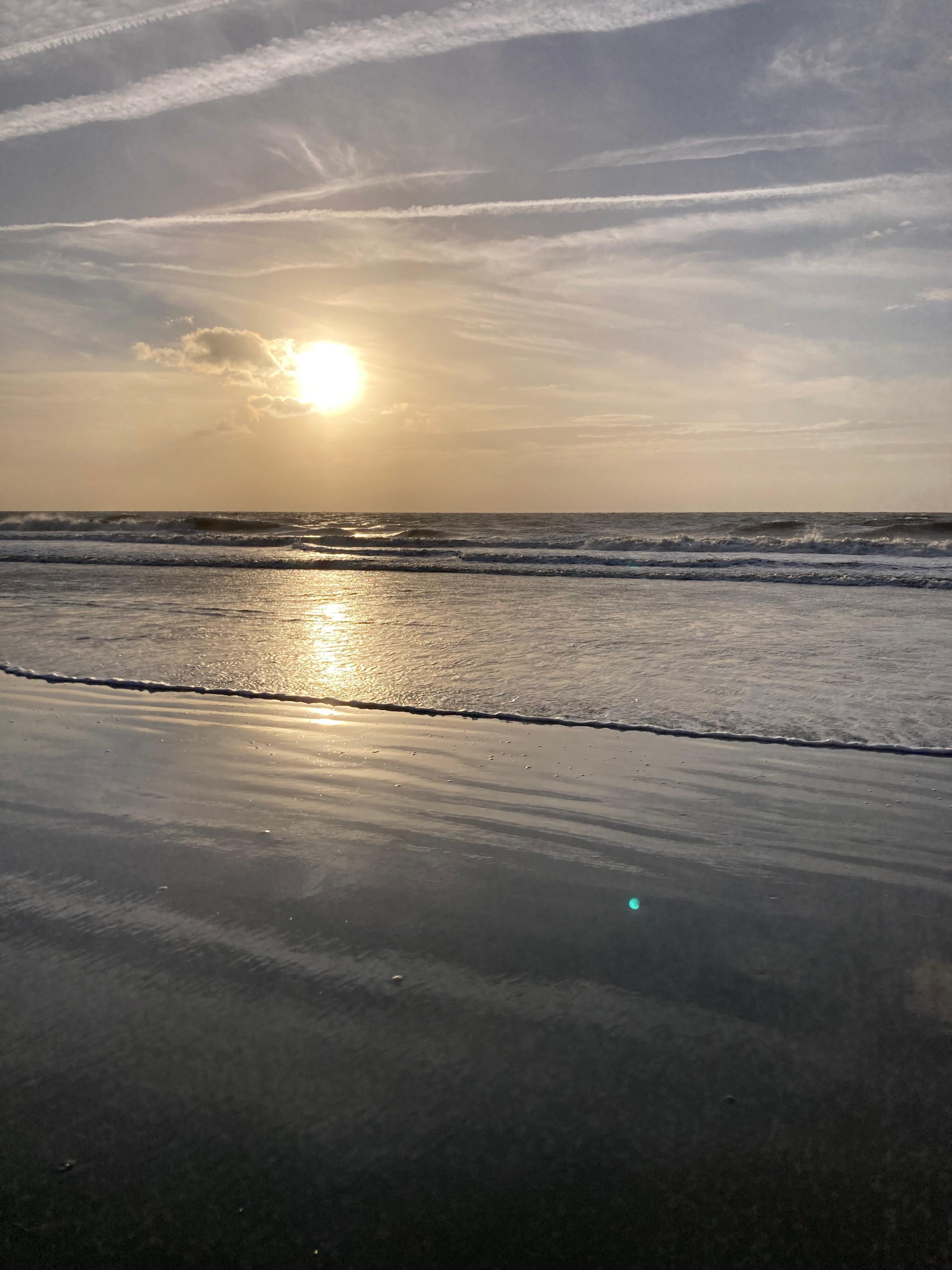 Sunrise on the water.