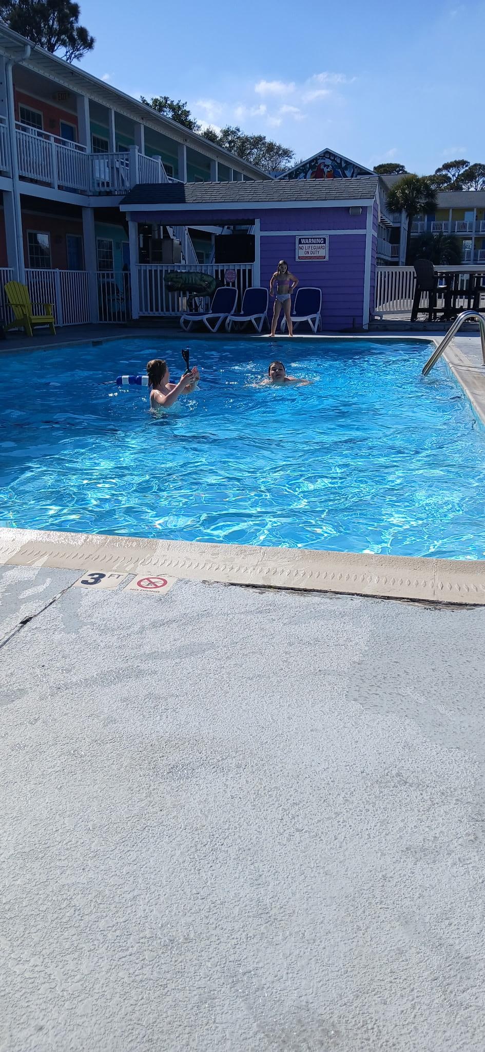My Kids playing in the pool at pirates cove resort!