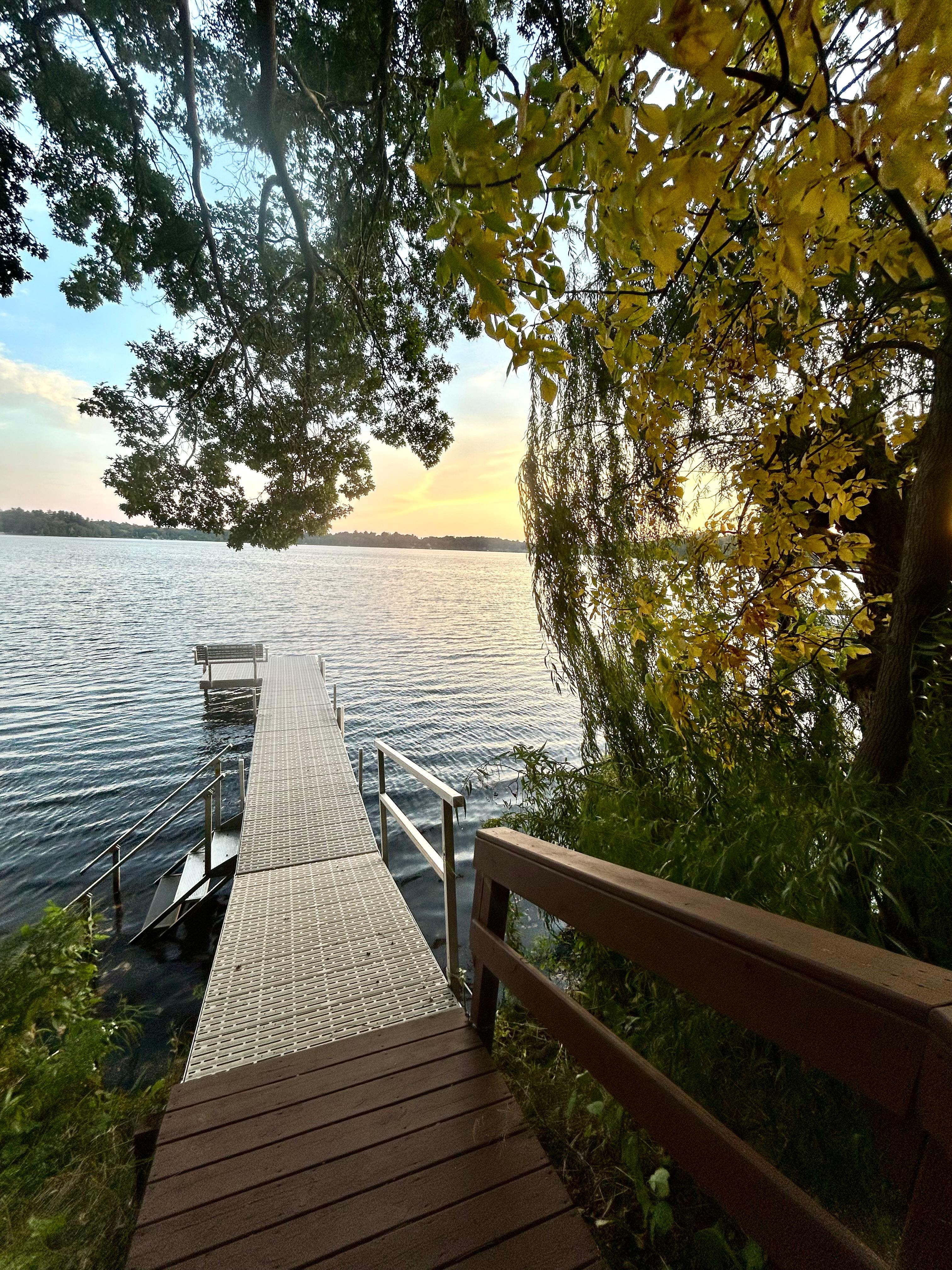 Looking down the dock. 