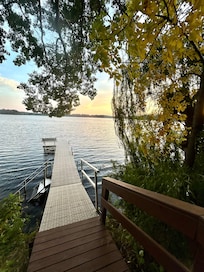 Looking down the dock.