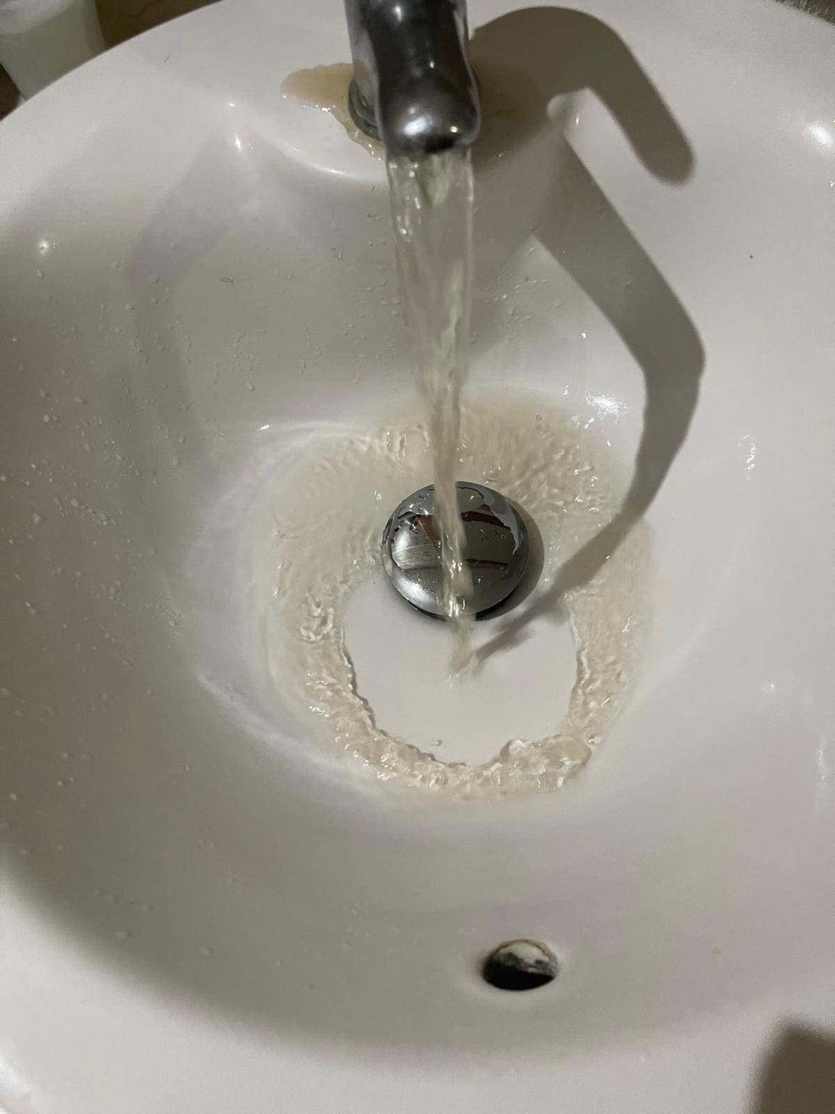 When ever the water was shut off, it would come back with dirt