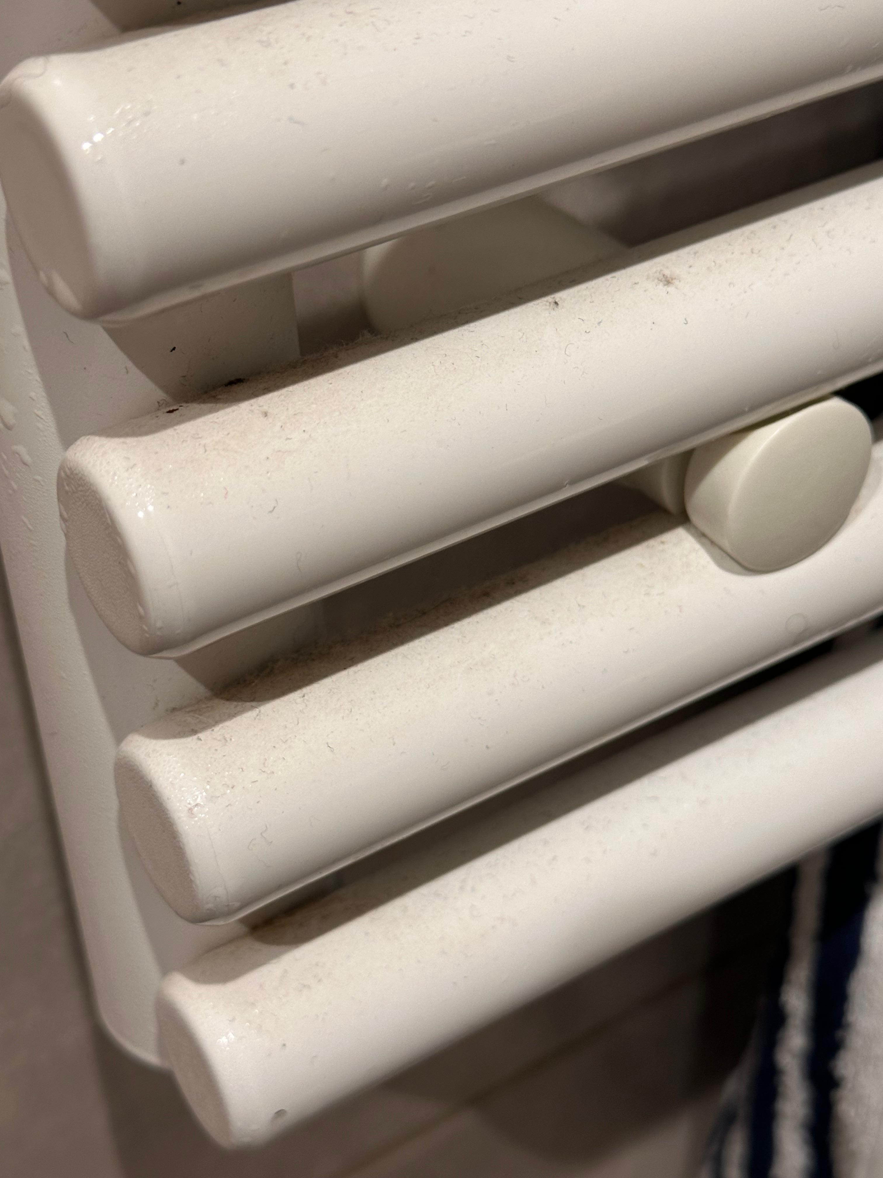 Dirt on the bathroom heater