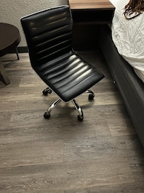 You put the chair up a little farther and it just goes right back down to the bottom